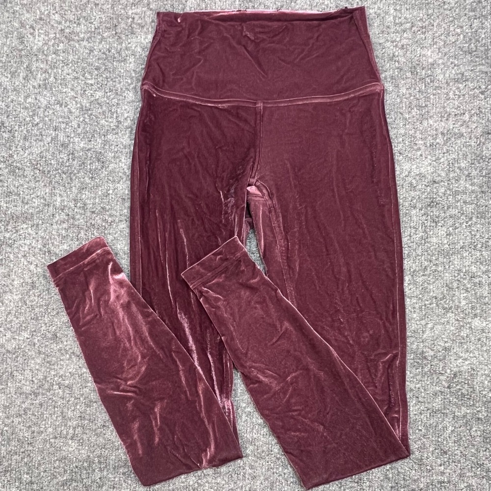 Lululemon Like New Dusty Rose Velvet Leggings Youth L-XL
